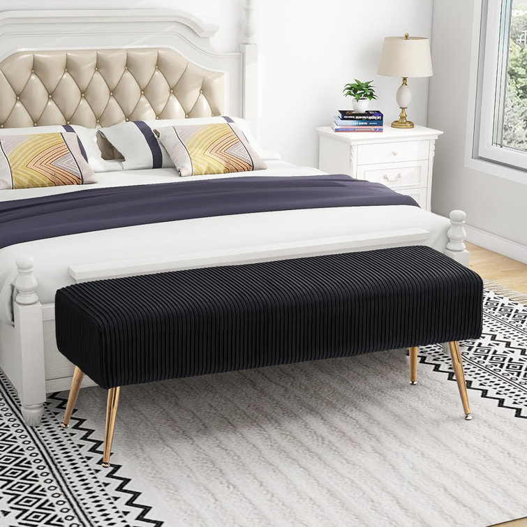 Black bed end discount bench